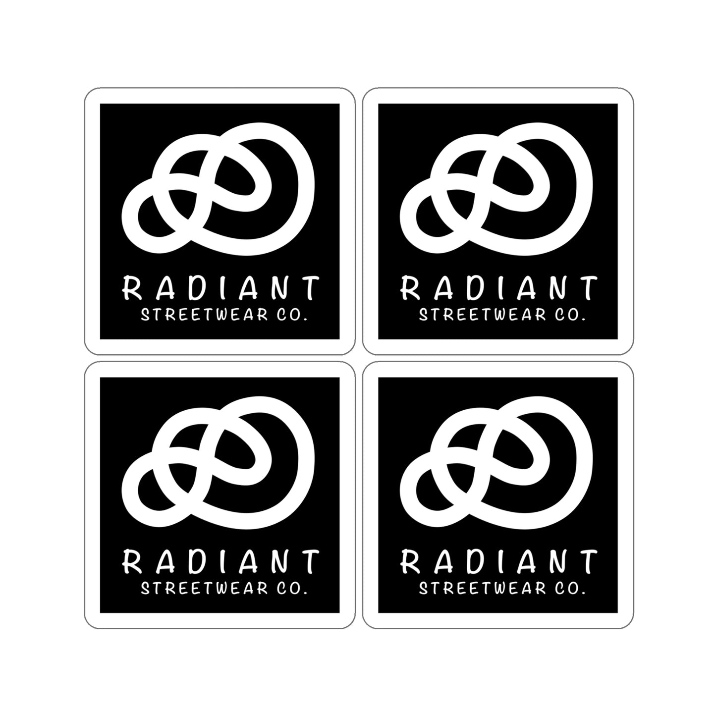 4 Pack Radiant Logo Stickers